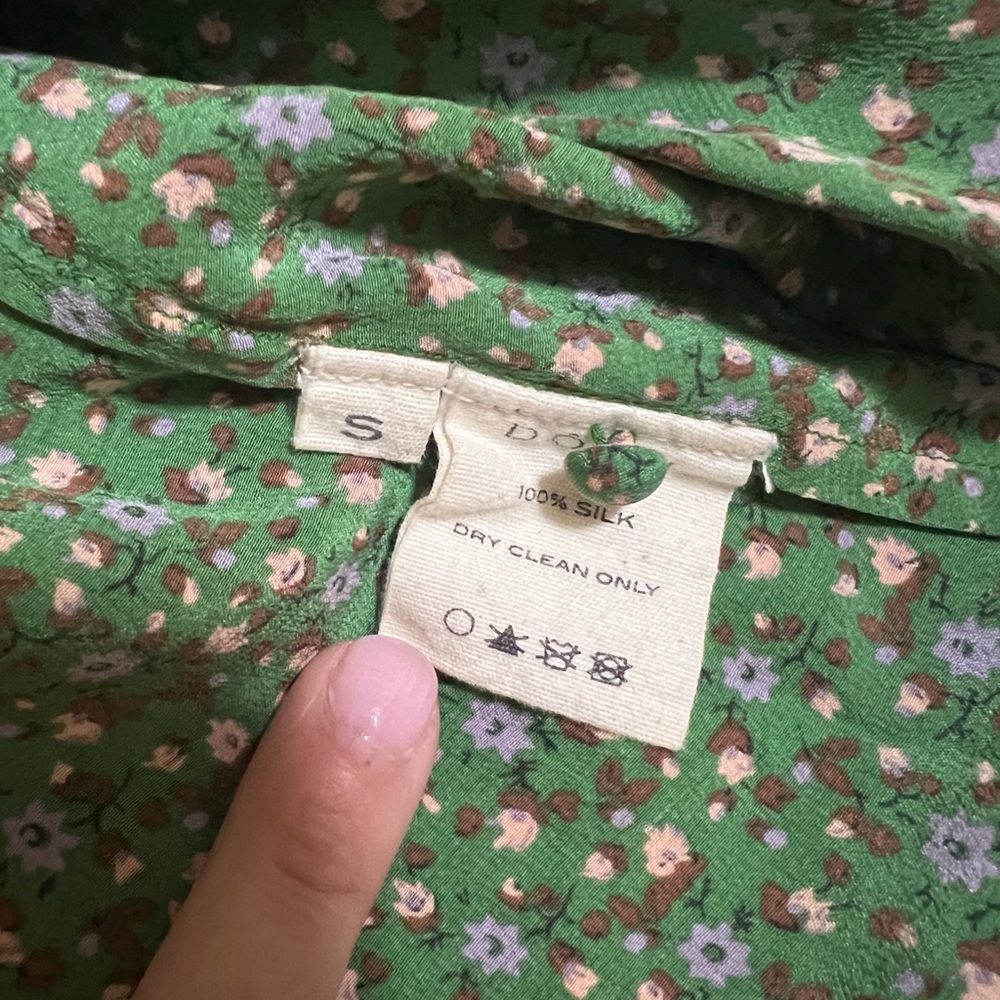 RARE Doen Baudoin Green Mini Dress - Picture 4 of 4
